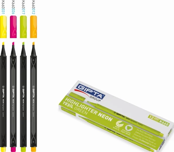GIPTA FOSFORLU KALEM 2,6MM KESİK UÇ K.KUTUDA 3GEN N.YEŞİL K660017