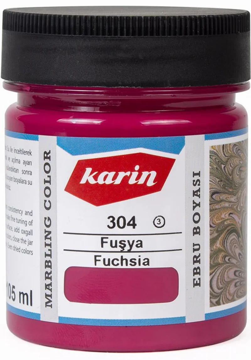 KARİN EBRU BOYASI 105 ML 304 FUŞYA 613040105