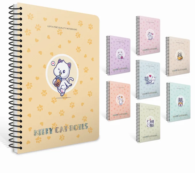 GIPTA DEFTER KITTY CAT A4 SPİRALLİ PP KAPAK 80 YP. KARELİ 7280