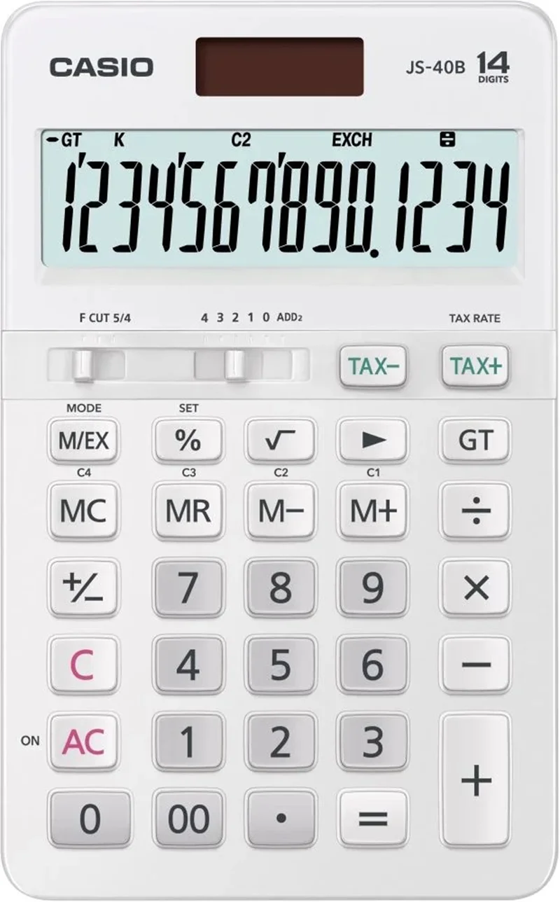 CASIO HESAP MAKİNESİ MASAÜSTÜ JS-40B-WE 12 HANE