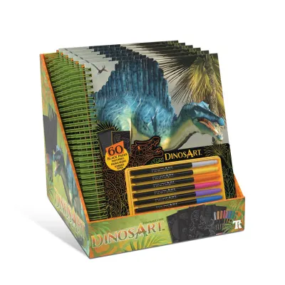 TAROS DEFTER DINOSART 15205 BLACK PAGES COLORING BOOK 6 LI 7417