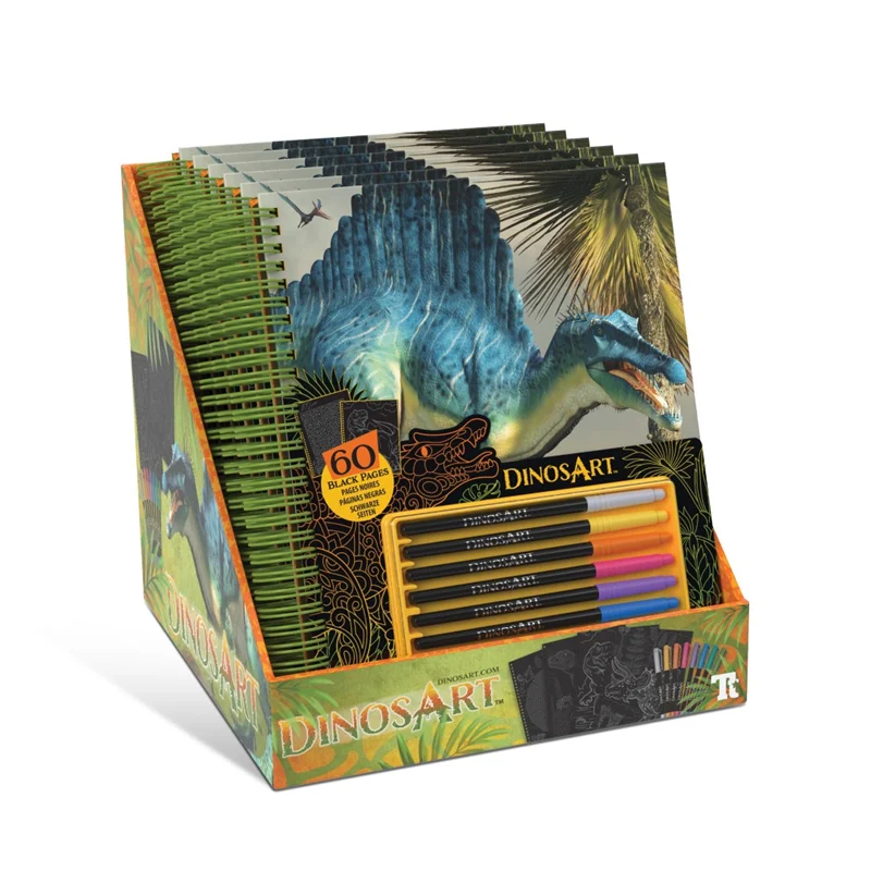 TAROS DEFTER DINOSART 15205 BLACK PAGES COLORING BOOK 6 LI 7417