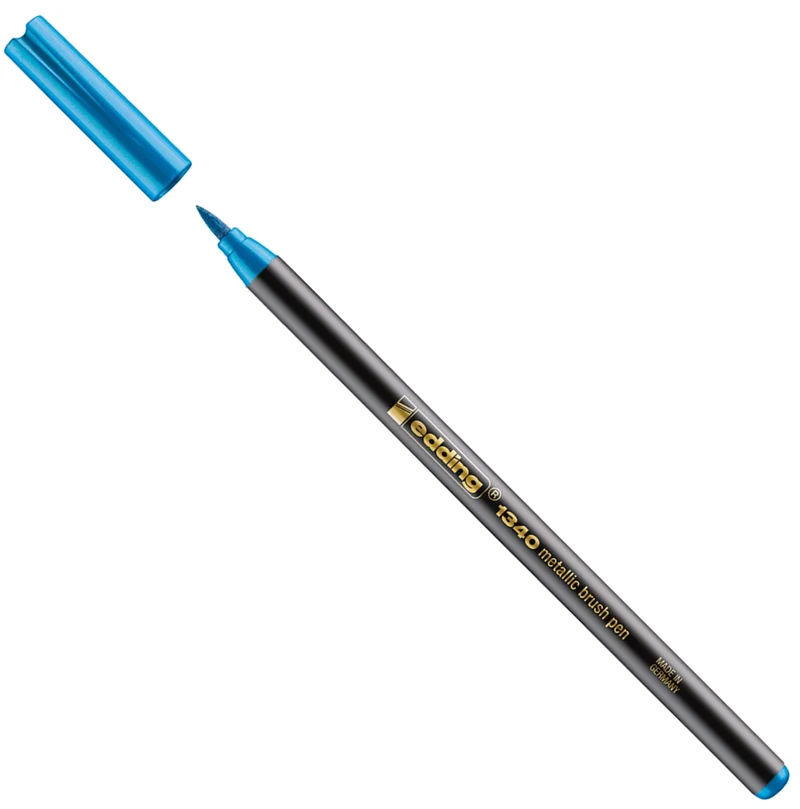 EDDING FIRÇA UÇLU KALEM E-1340 METALİK MAVİ