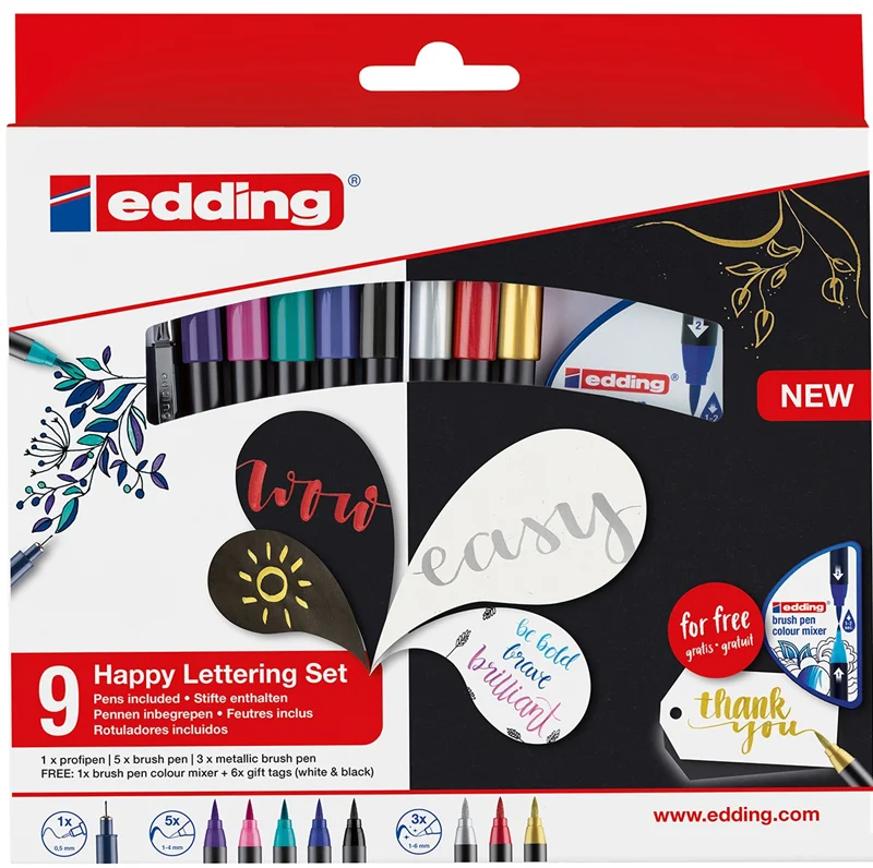 EDDING HAPPY LETTERING SET