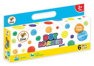 LİNO DOT MARKERS MİNİ 6 LI YIKANABİLİR LN-506