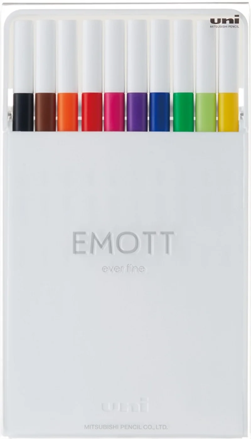 UNİ FINELINER KALEM EMOTT SET PEM-SY/10C.01 0.4 STANDART RENKLER 10 LU