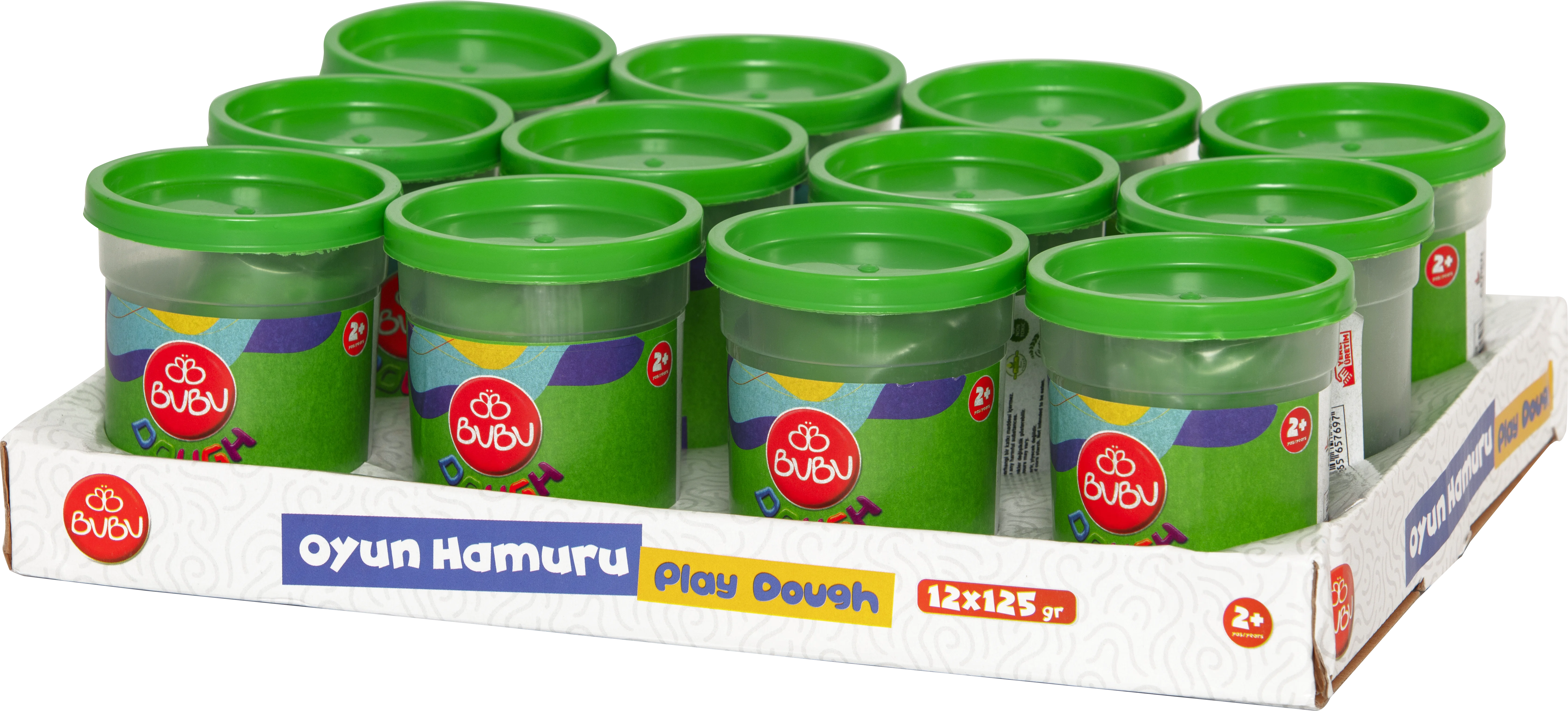 PASİF BU-BU OYUN HAMURU TEK RENK YEŞİL 125 GR. BUBU-OH0028
