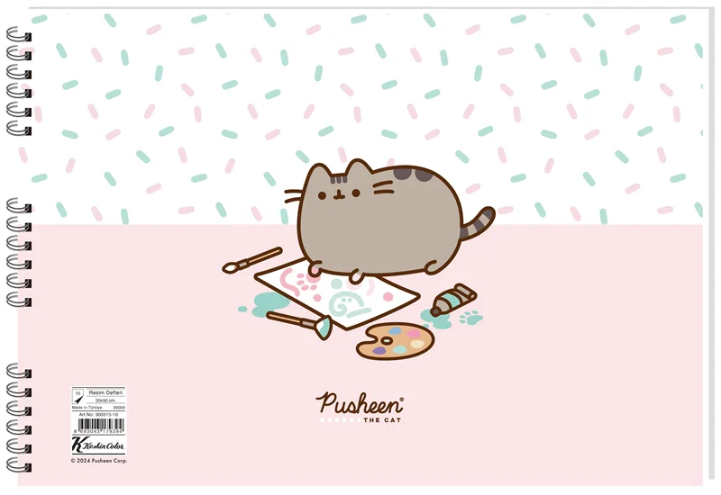 KESKİN RESİM DEFTERİ PUSHEEN 35x50 SPİRALLİ 15 YP. 300315-10
