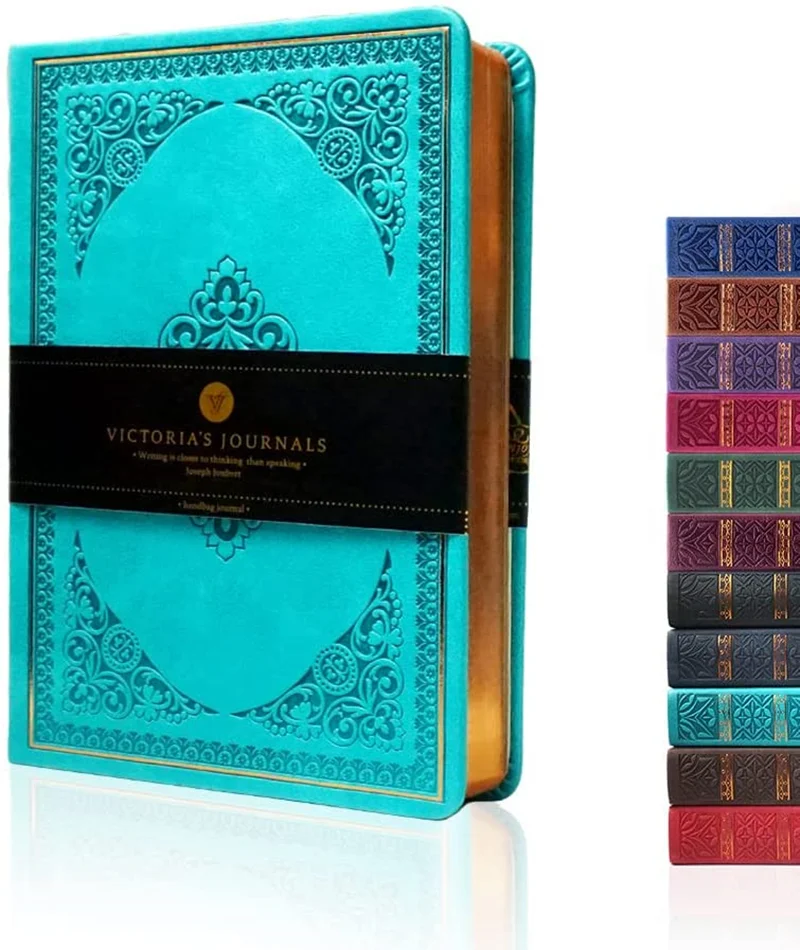 VJ DEFTER VINTAGE OLD BOOK 12x17 Cm. 80 Gr. 128 YP. ÇİZGİLİ AÇIK MAVİ 1183