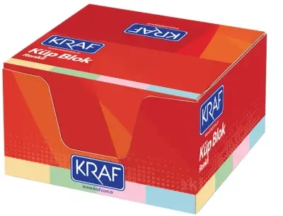 KRAF KÜP BLOK RENKLİ 8x8cm 117G