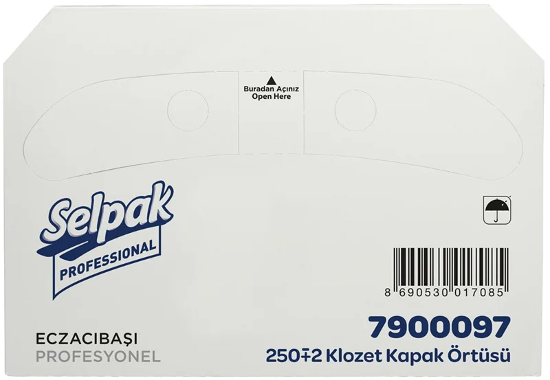 SELPAK KLOZET KAPAK ÖRTÜSÜ PREMIUM 250 Lİ (KOLİ=250 Lİ x 10 PK) 7900097