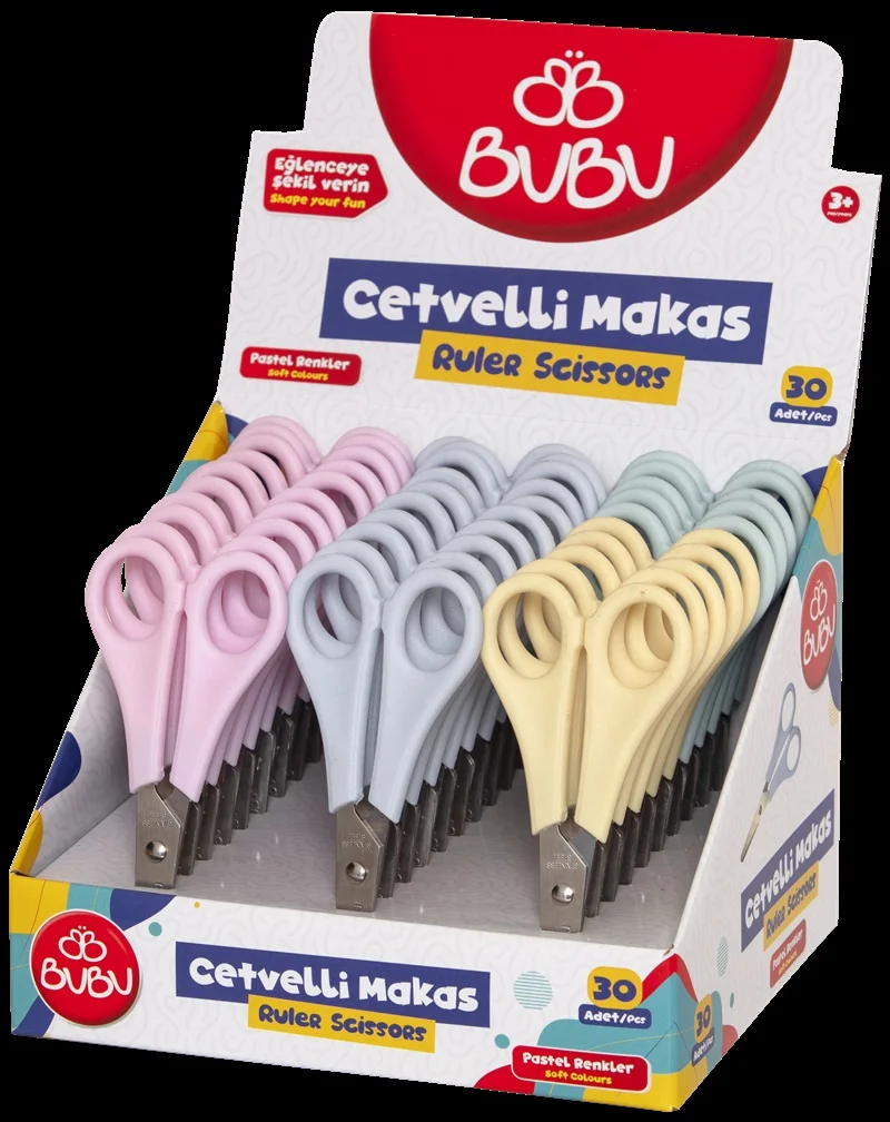 BU-BU MAKAS CETVELLİ PASTEL RENKLER BUBU-MK0013
