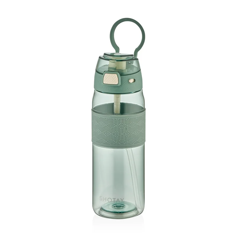 SHOTAY MATARA TRITAN  800 ML ŞEFFAF KAPAKLI ŞERİTLİ (4 ASS.) SHT-ST-7203