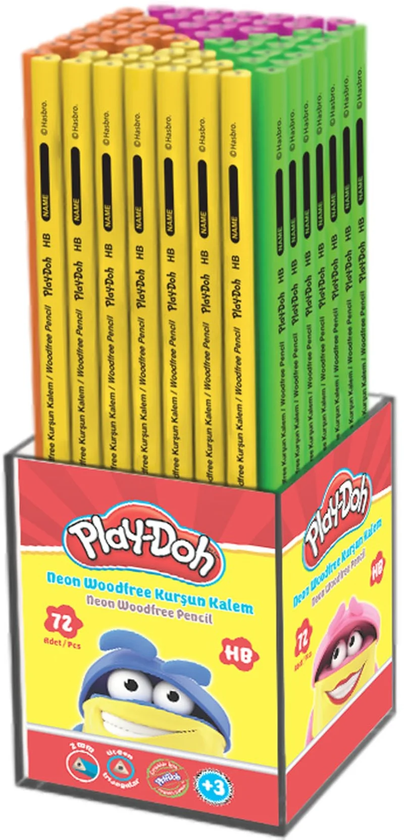 PLAY-DOH KURŞUN KALEM WOODFREE NEON PLAY-KK019