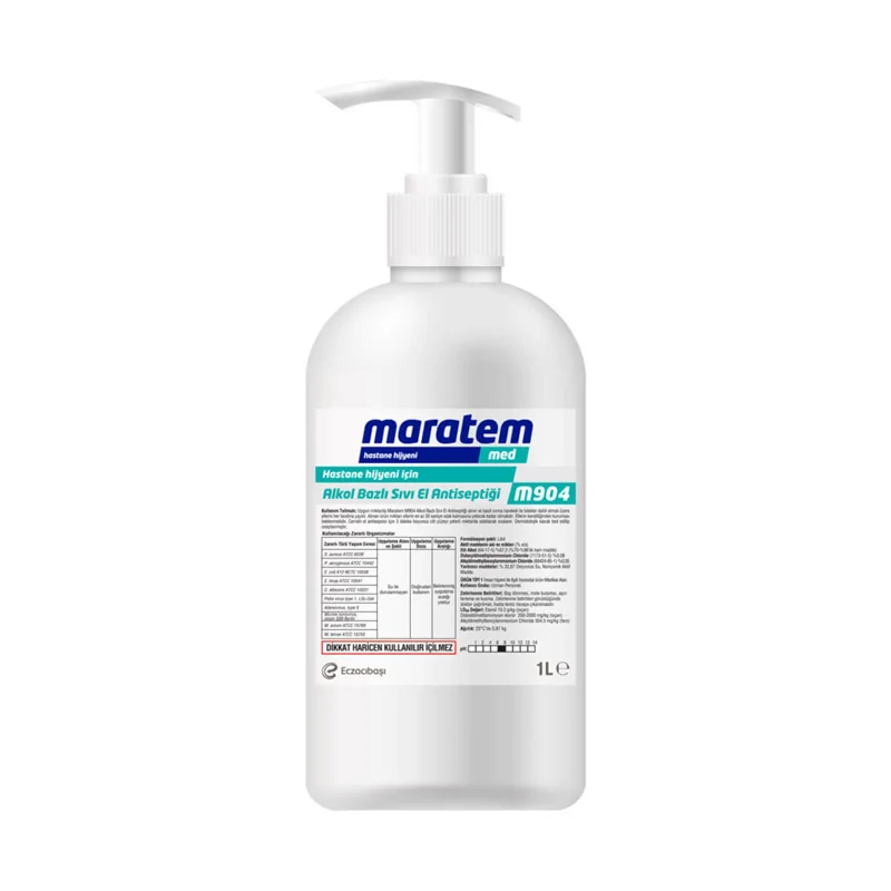 MARATEM MED M904 ALKOL BAZLI SIVI EL ANTİSEPTİĞİ 1L 7902540