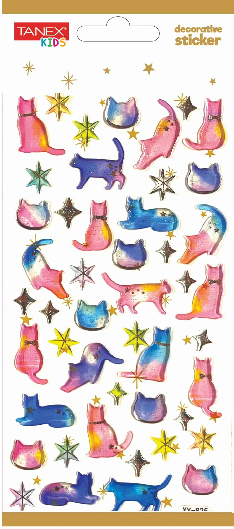 TANEX ETİKET DECORATİVE STICKER-16 PUFFY 5 ADET TNX-5015