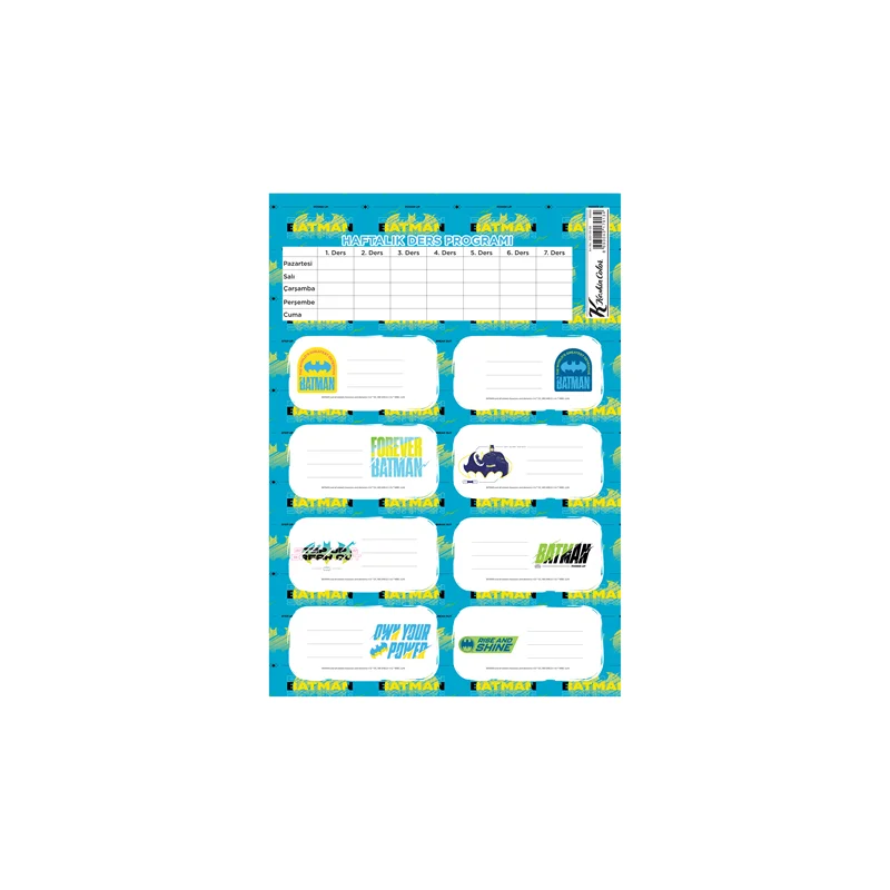 KESKİN ETİKET DERS PROGRAMLI 3 LÜ BATMAN 220130-09