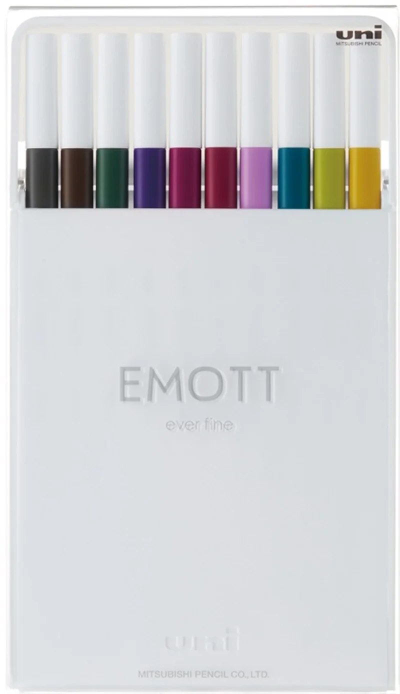 UNİ FINELINER KALEM EMOTT SET PEM-SY/10C.03 0.4 K.SAKİN RENKLER 10 LU
