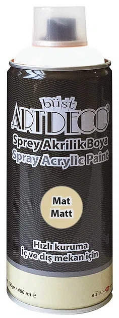 ARTDECO SPREY BOYA AKRİLİK 400 ML MAT BEYAZ M060 400-M060