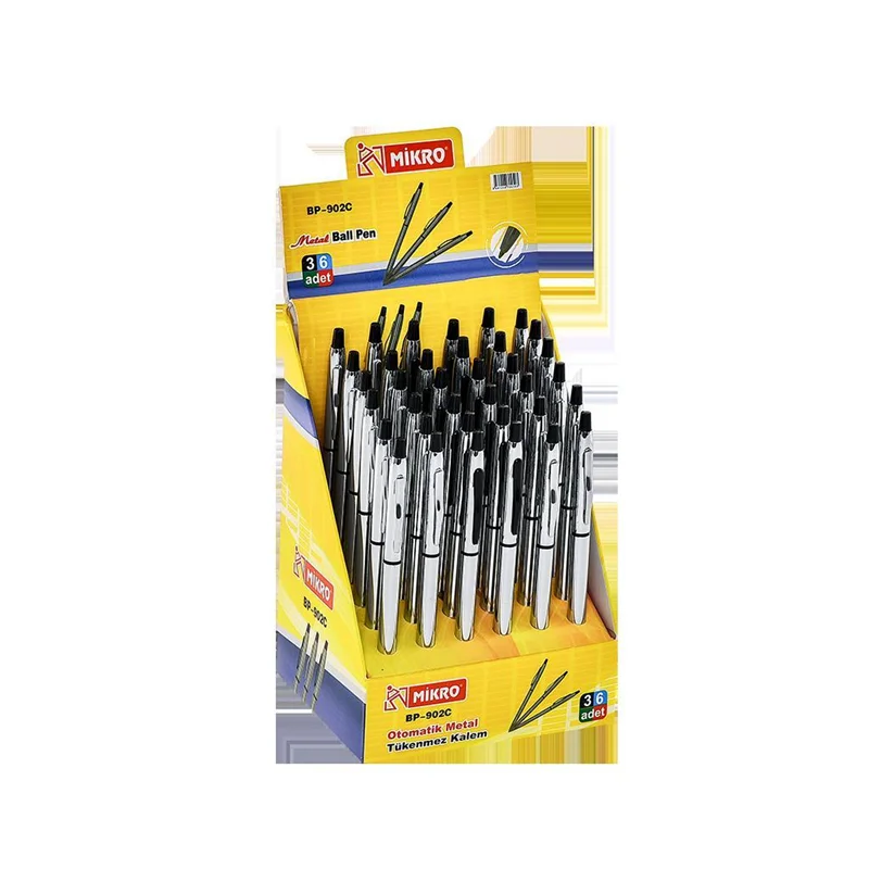 MİKRO TÜKENMEZ KALEM 902C-36 METAL STANDLI