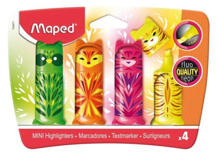 MAPED FOSFORLU KALEM FLUO PEP'S MİNİ CUTE 4 LÜ 743677