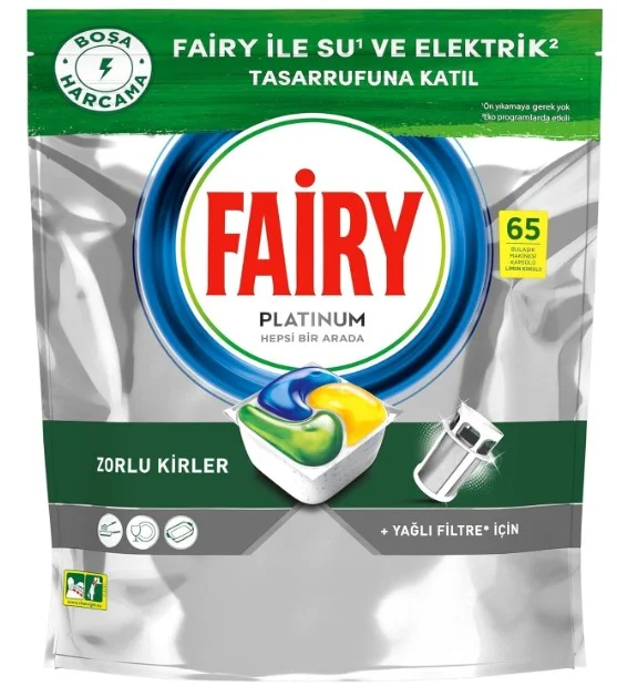 FAIRY BULAŞIK MAKİNESİ DETERJANI TABLET PLATINUM 65 Lİ