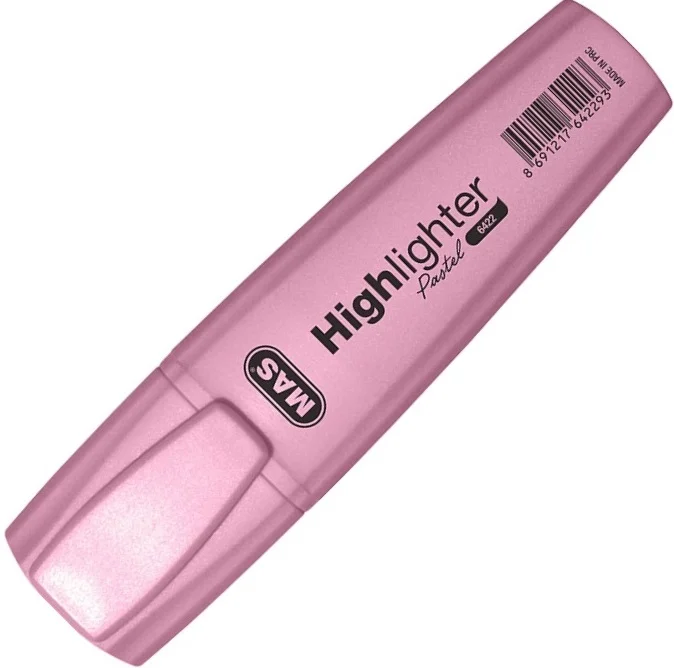MAS FOSFORLU KALEM 6422 PASTEL PEMBE
