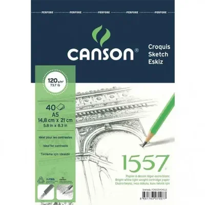 CANSON 1557 A5 40 YP RESİM VE ÇİZİM BLOK 12040A5
