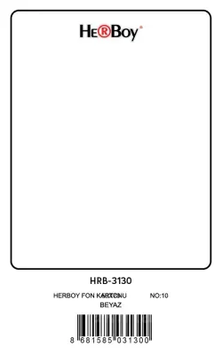 HERBOY FON KARTONU 50x70 BEYAZ NO:10 160 GR 100 LÜ HRB-3130