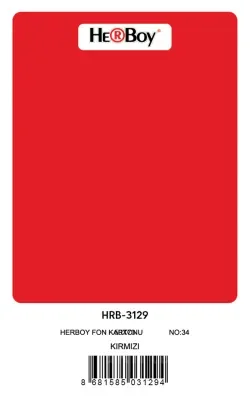 HERBOY FON KARTONU 50x70 KIRMIZI NO:34 160 GR 100 LÜ HRB-3129