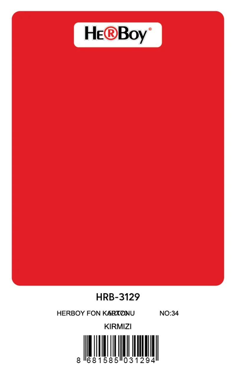 HERBOY FON KARTONU 50x70 KIRMIZI NO:34 160 GR 100 LÜ HRB-3129