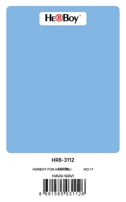 HERBOY FON KARTONU 50x70 HAVAİ MAVİ NO:17 160 GR 100 LÜ HRB-3112