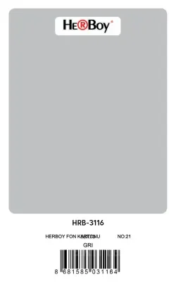 HERBOY FON KARTONU 50x70 GRİ NO:21 160 GR 100 LÜ HRB-3116