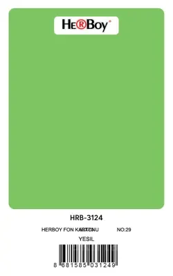 HERBOY FON KARTONU 50x70 YEŞİL NO:29 160 GR 100 LÜ HRB-3124
