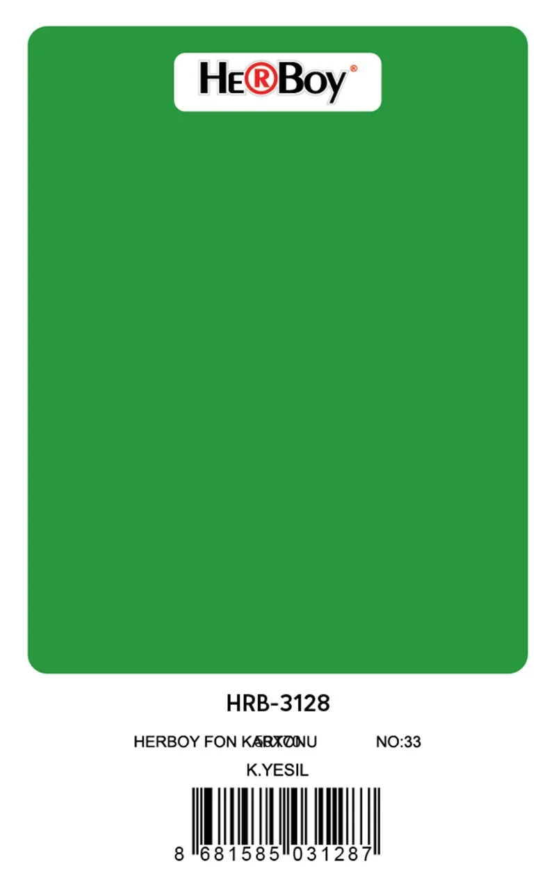 HERBOY FON KARTONU 50x70 KOYU YEŞİL NO:33 160 GR 100 LÜ HRB-3128