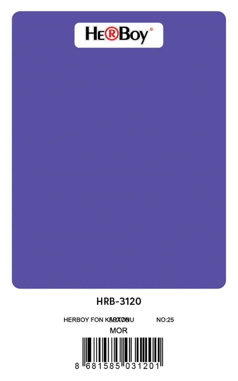 HERBOY FON KARTONU 50x70 MOR NO:25 160 GR 100 LÜ HRB-3120