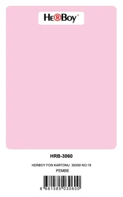 HERBOY FON KARTONU 35X50 NO:19 PEMBE 100 LÜ HRB-3060