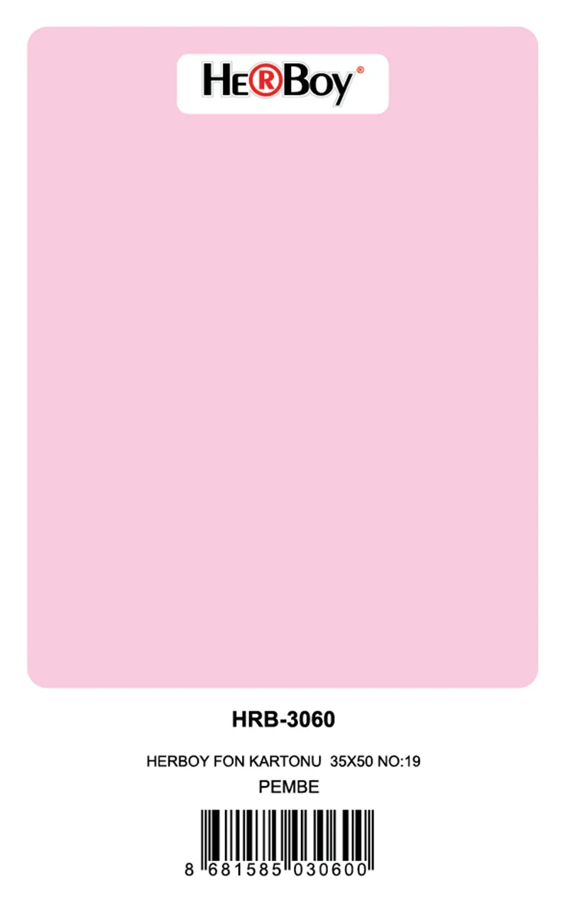HERBOY FON KARTONU 35X50 NO:19 PEMBE 100 LÜ HRB-3060