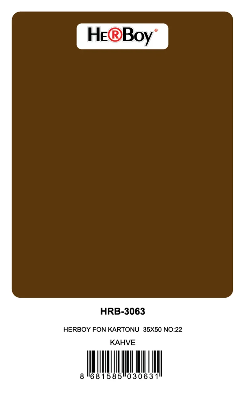 HERBOY FON KARTONU 35X50 NO:22 KAHVE 100 LÜ HRB-3063