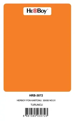 HERBOY FON KARTONU 35X50 NO:31 TURUNCU 100 LÜ HRB-3072