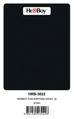 HERBOY FON KARTONU A4 SİYAH 160 GR NO:35 100 LÜ HRB-3022