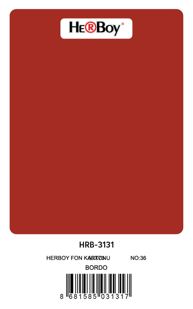 HERBOY FON KARTONU 50x70 BORDO NO:36 160 GR 100 LÜ HRB-3131