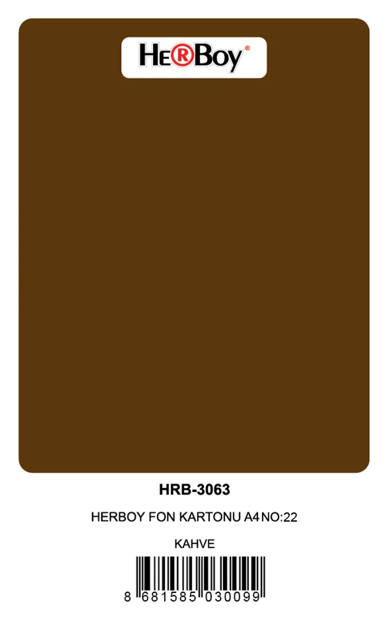 HERBOY FON KARTONU A4 KAHVE 160 GR NO:22 100 LÜ HRB-3009