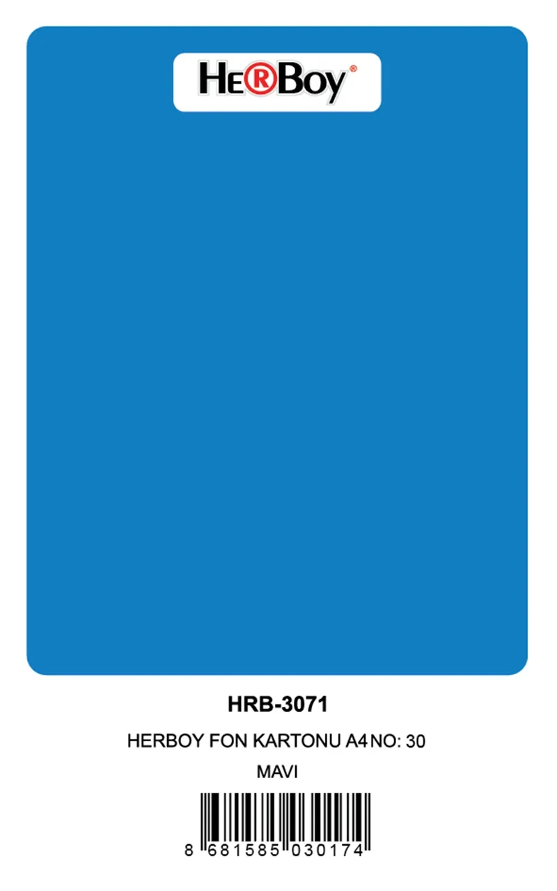 HERBOY FON KARTONU A4 KOYU MAVİ 160 GR NO:30 100 LÜ HRB-3017