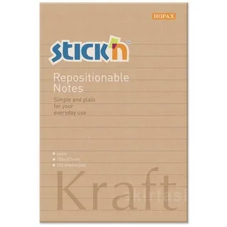 GIPTA STICKN 150x101 KRAFT NOTES ÇİZGİLİ NOT KAĞIDI 100 YP 21641