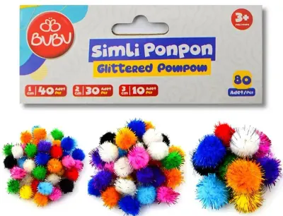 BU-BU SİMLİ PONPON KARIŞIK 60`LI BUBU-HS0026