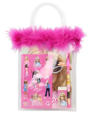 DOLPHIN KIRTASİYE SETİ TÜYLÜ PVC ÇANTA BARBIE B-7746 24/144