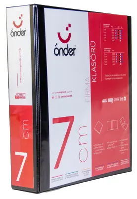 ÖNDER HALKALI DOSYA A4 2 HALKA 7 CM SİYAH 2007-3