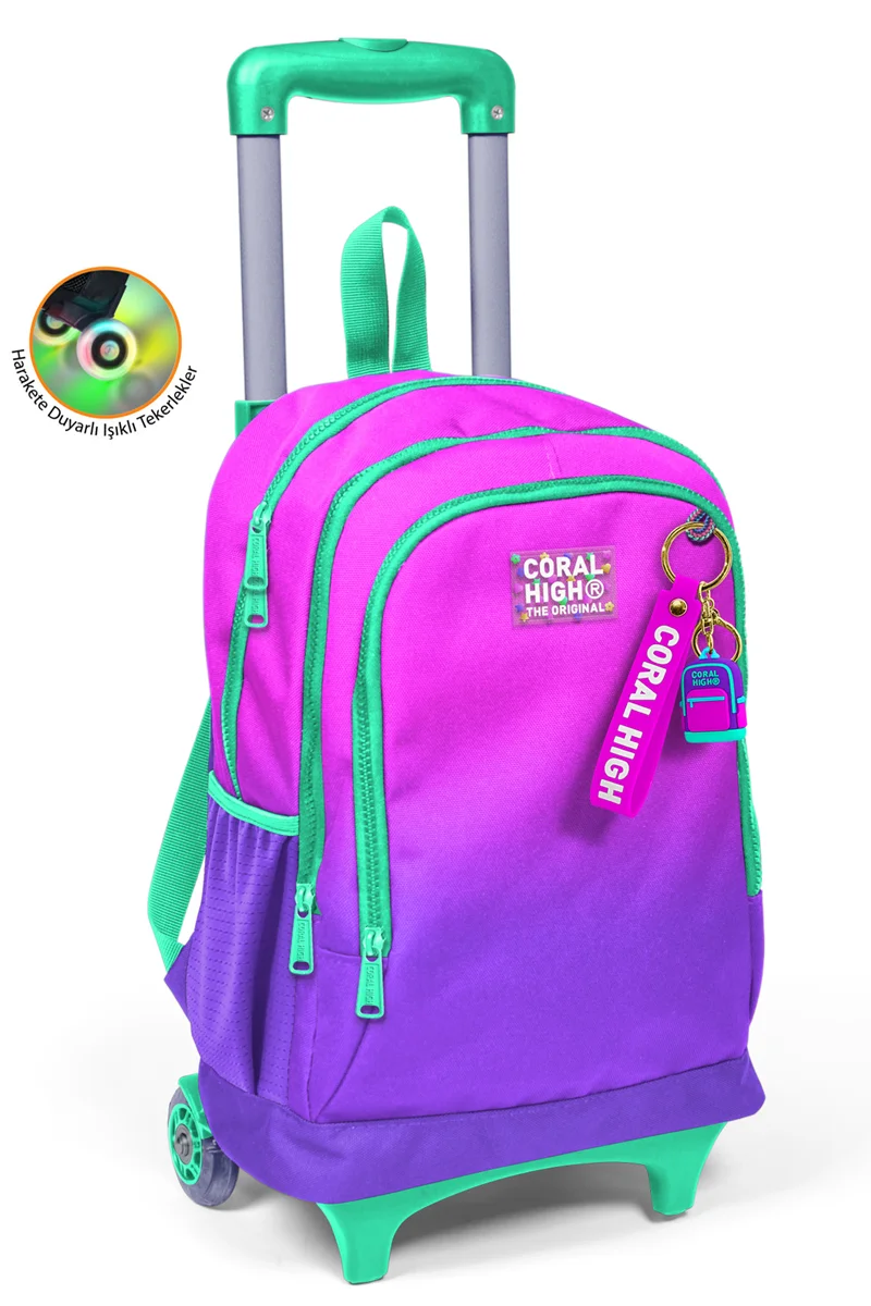 YAYGAN CORAL HIGH ÇEKÇEK SIRT ÇANTA(IŞIKLI TEKERLEK) 23962