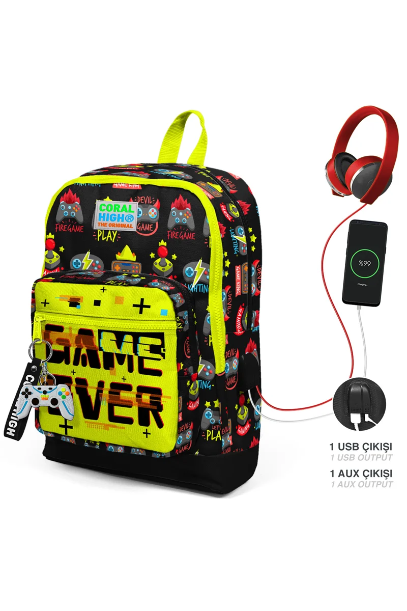 YAYGAN CORAL HIGH SIRT ÇANTA(USB+AUX SOKETLİ) 23828